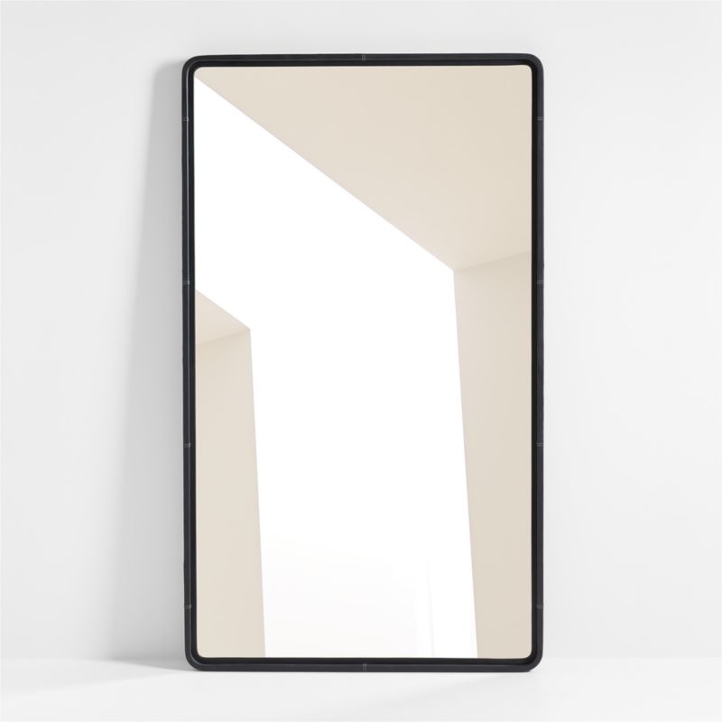 Shinola Runwell Black Leather Mirror - Image 1