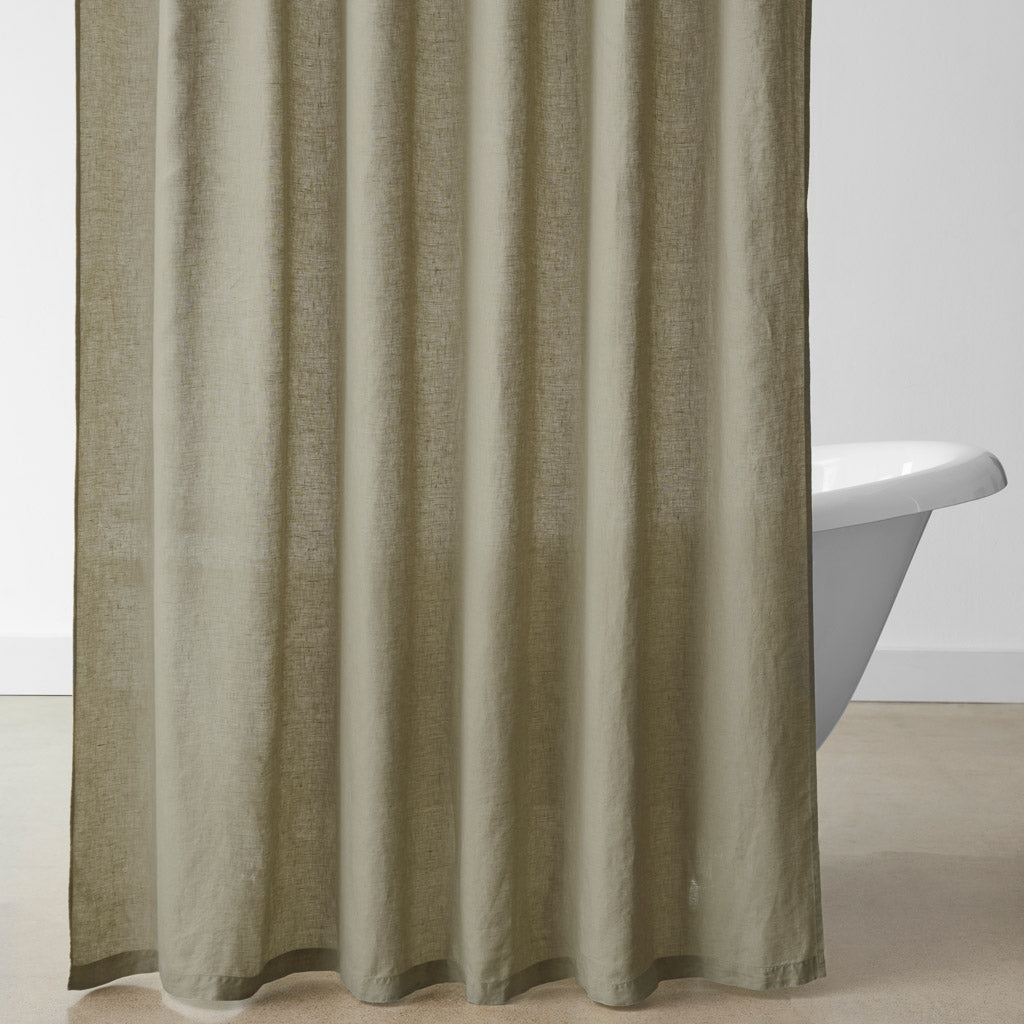 The Citizenry Stonewashed Linen Shower Curtain | Blue - Image 2