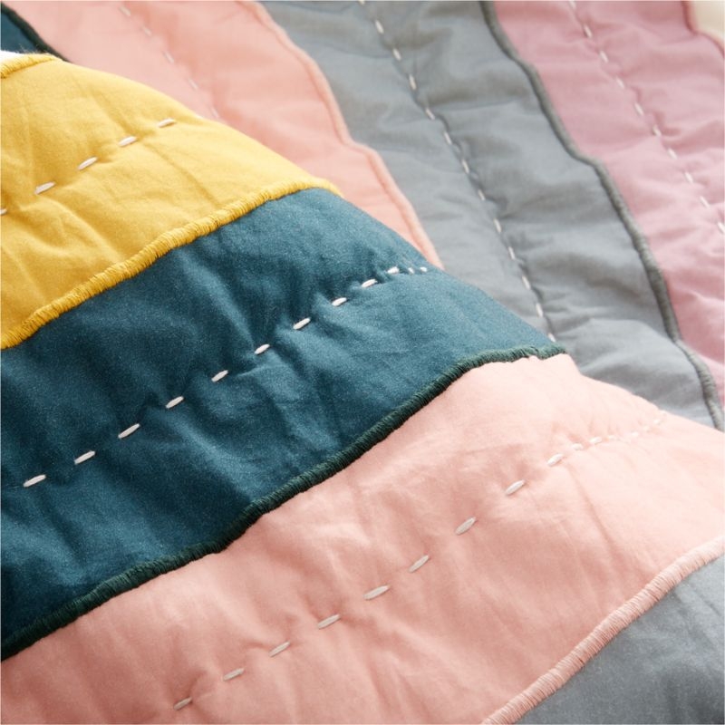 Asha Organic Cotton Rainbow Kids Twin Quilt - Image 3