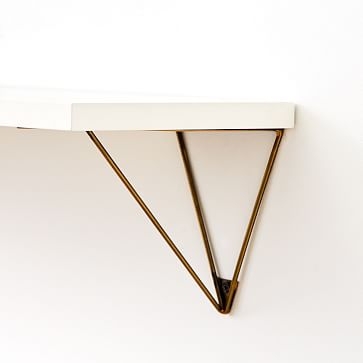 Linear Lacquer Shelf, White, Large - Image 4