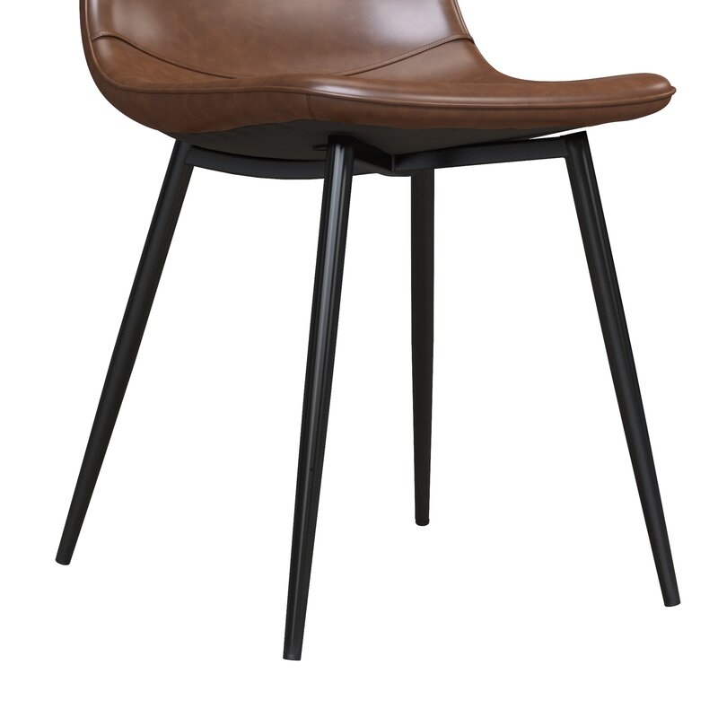 Wade Side Chair, Caramel Faux Leather, Set of 4 - Image 5