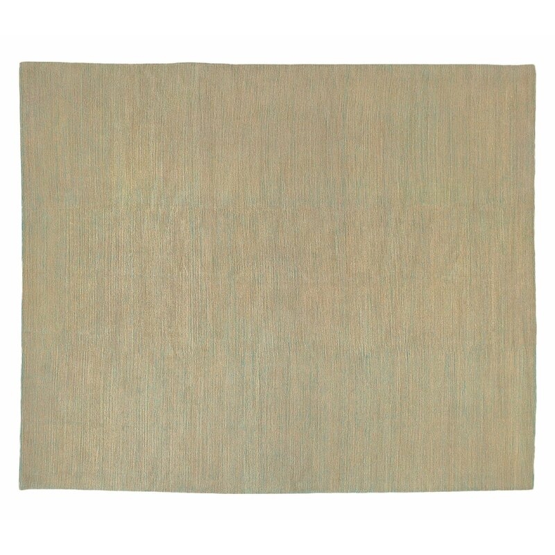 Tufenkian Chenille Hand-Knotted Wool Beige Area Rug - Image 0
