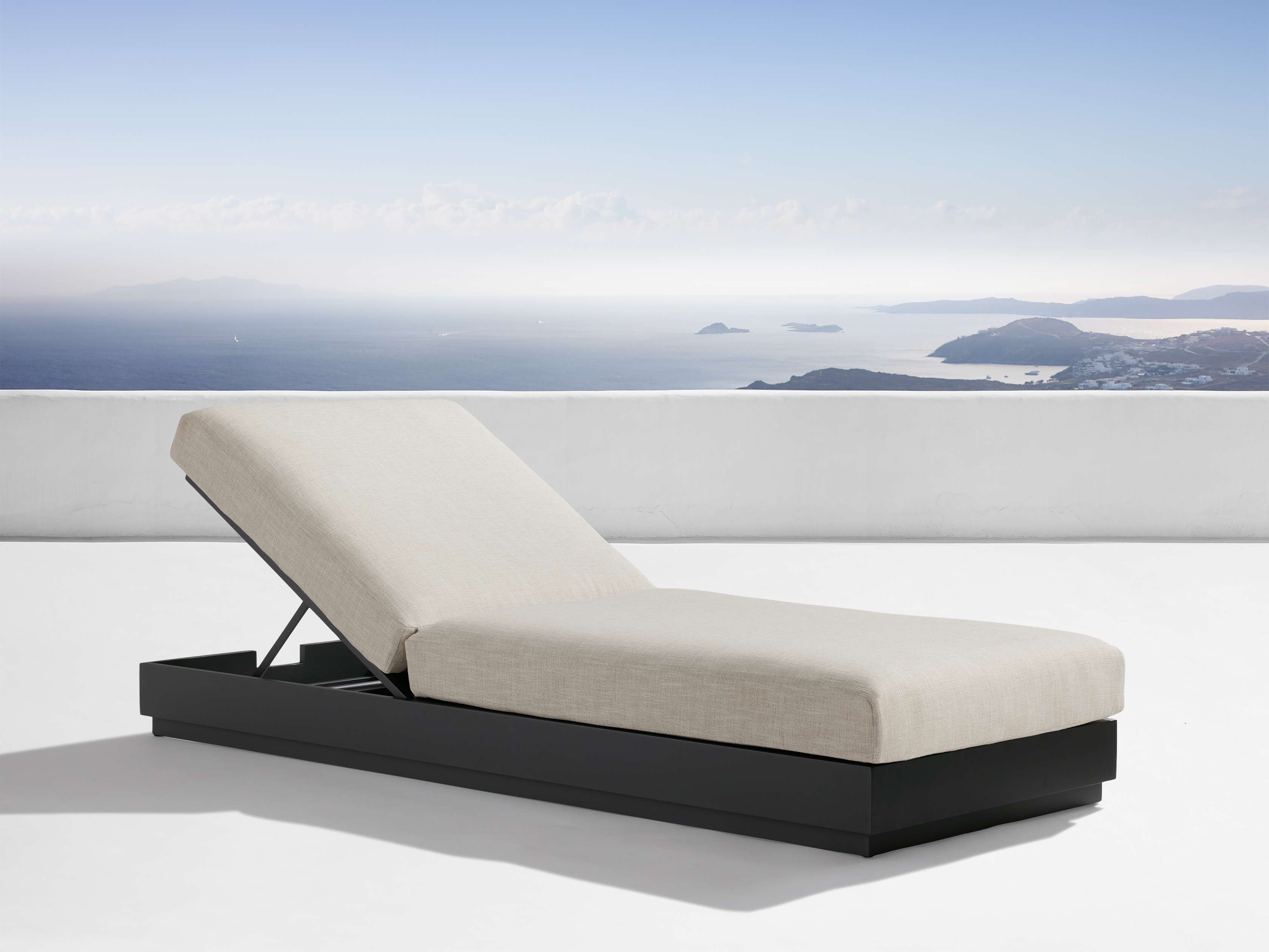 Bal Harbour Outdoor Chaise Aluminum in Gray  Eden Oyster - Image 0