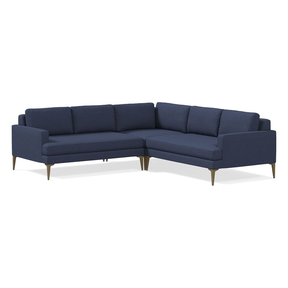 Andes 94" Multi Seat 3-Piece L-Shaped Sectional, Standard Depth, Deco Weave, Midnight, BB - Image 0