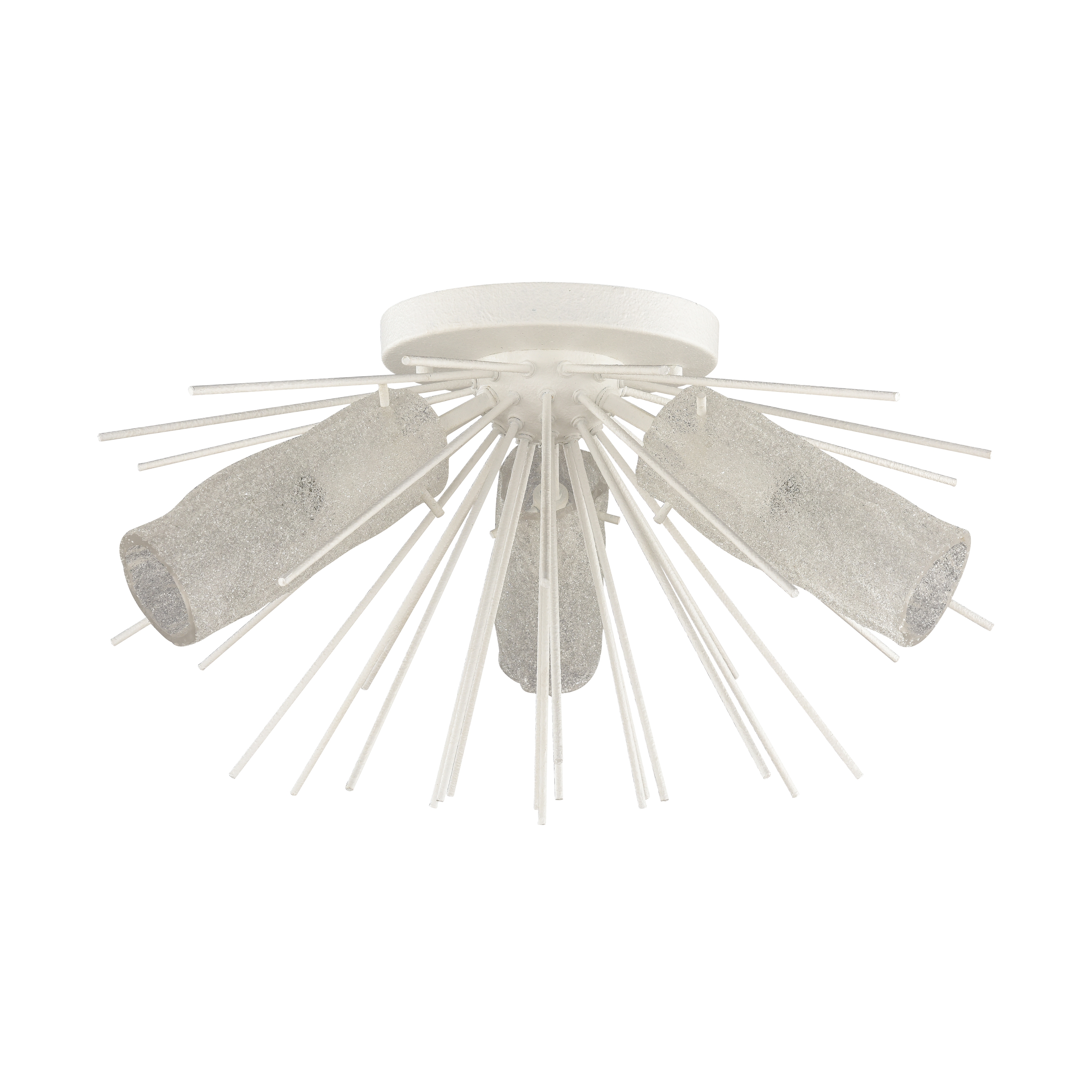 Sea Urchin 20'' Wide 3-Light Semi Flush Mount - White Coral - Image 1
