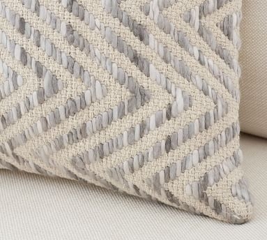 Ayden Textured Pillow Cover, 18 x 18", Gray - Image 2