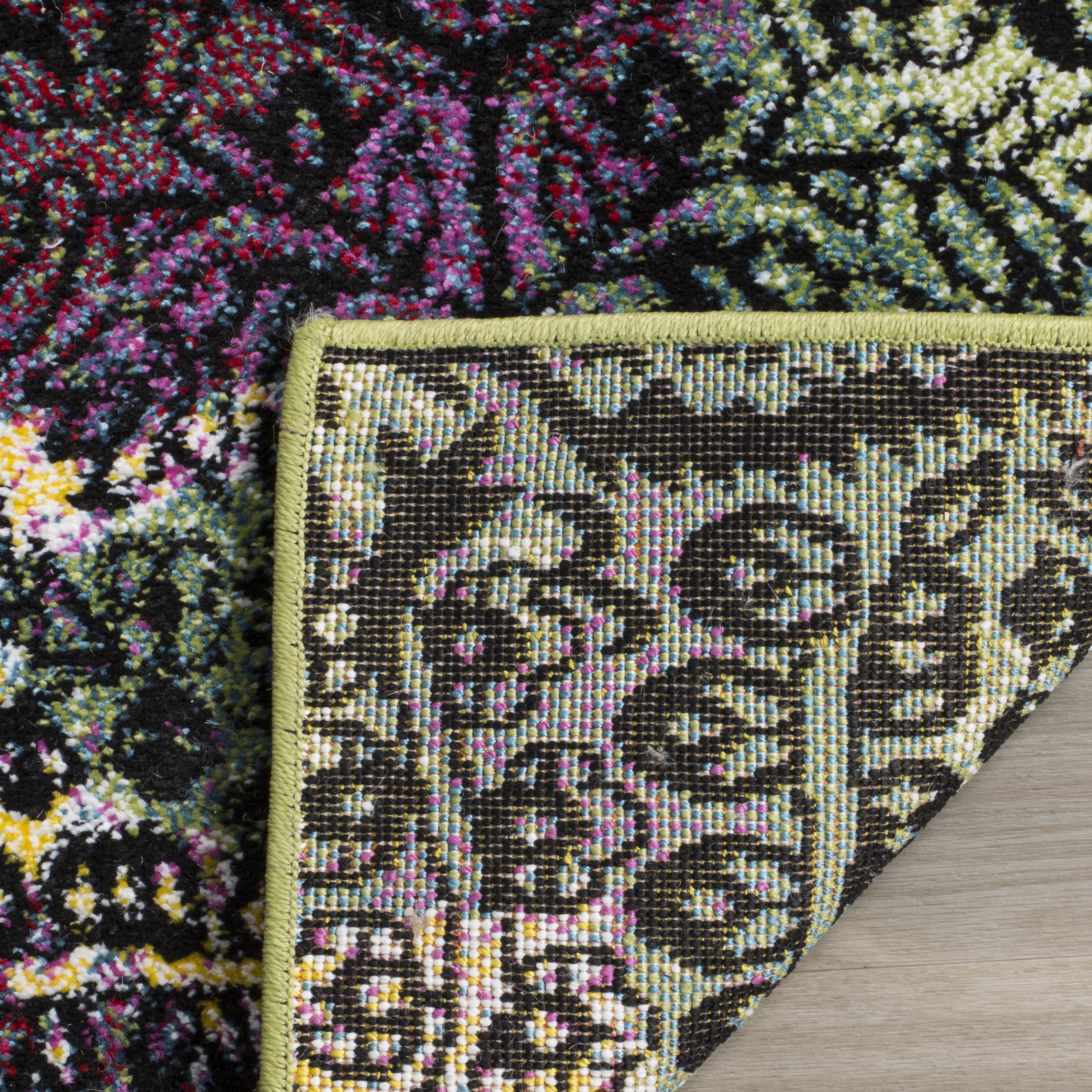 Arlo Home Woven Area Rug, WTC673H, Light Yellow/Green,  6' 7" X 6' 7" Square - Image 2