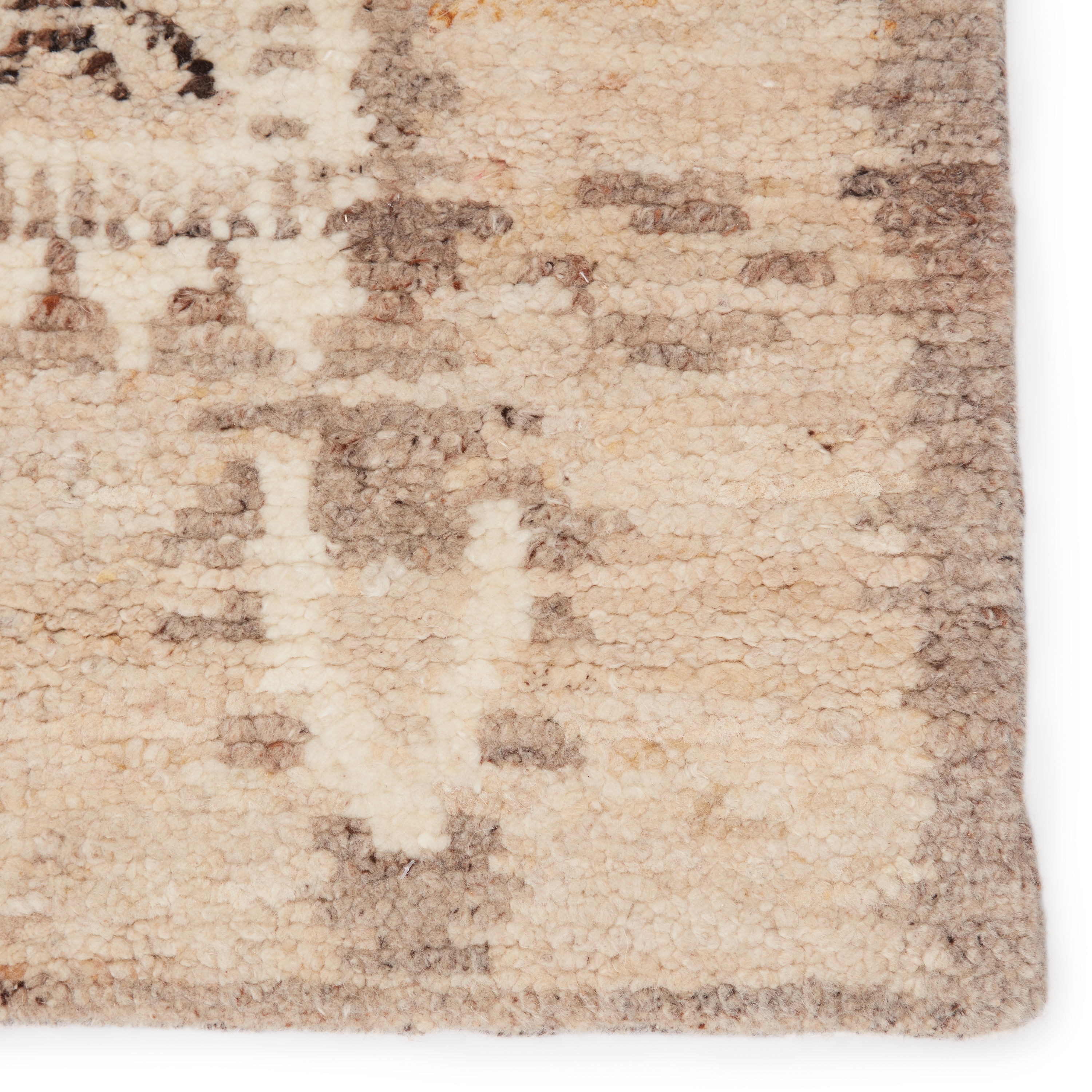Solna Hand-Knotted Medallion Beige/ Brown Area Rug (9'X12') - Image 3