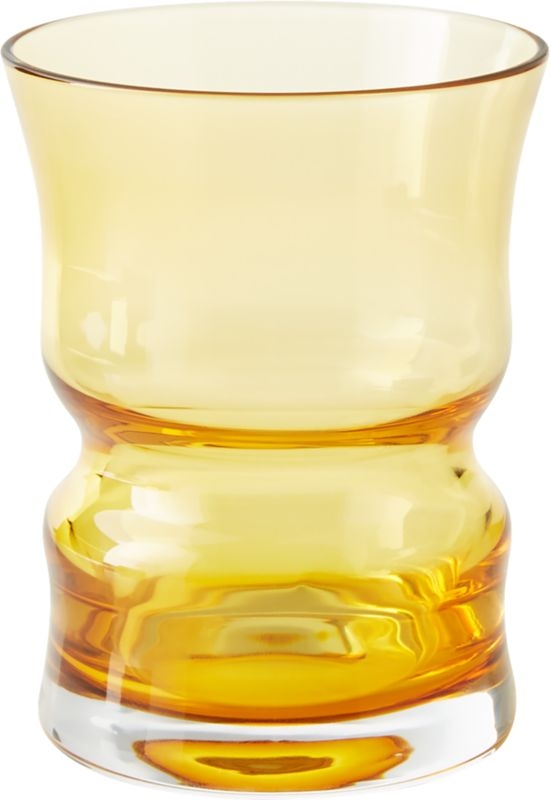 Antoinette Vintage Amber Double Old-Fashioned Glass - Image 2