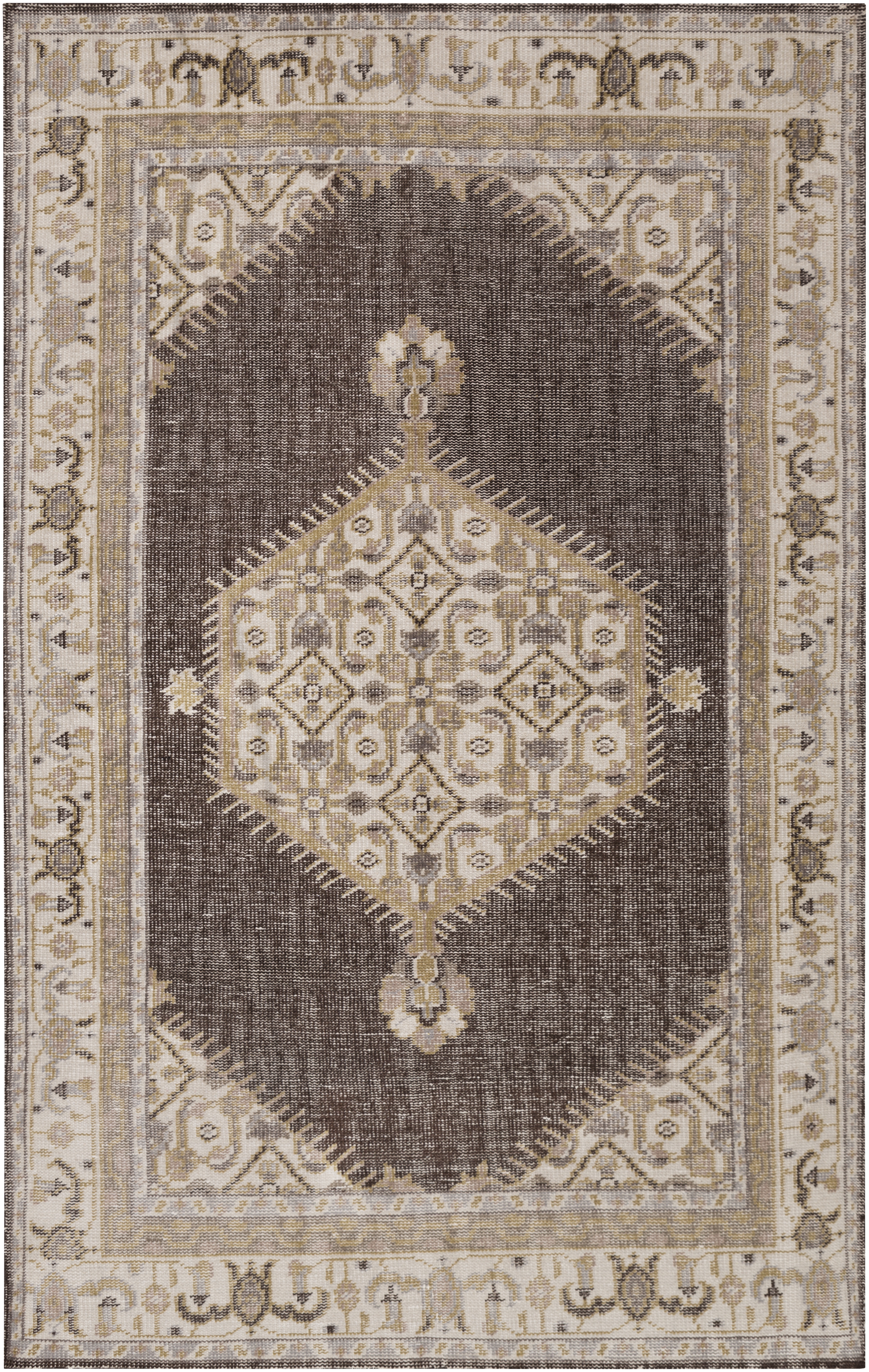 Zahra Brown Indoor 5'6" x 8'6" Handmade Rug - Image 0