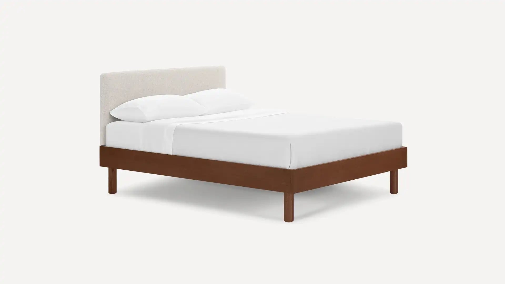 Chorus Bed with Upholstered Headboard - King / Papyrus/Oak / Straight - Image 7