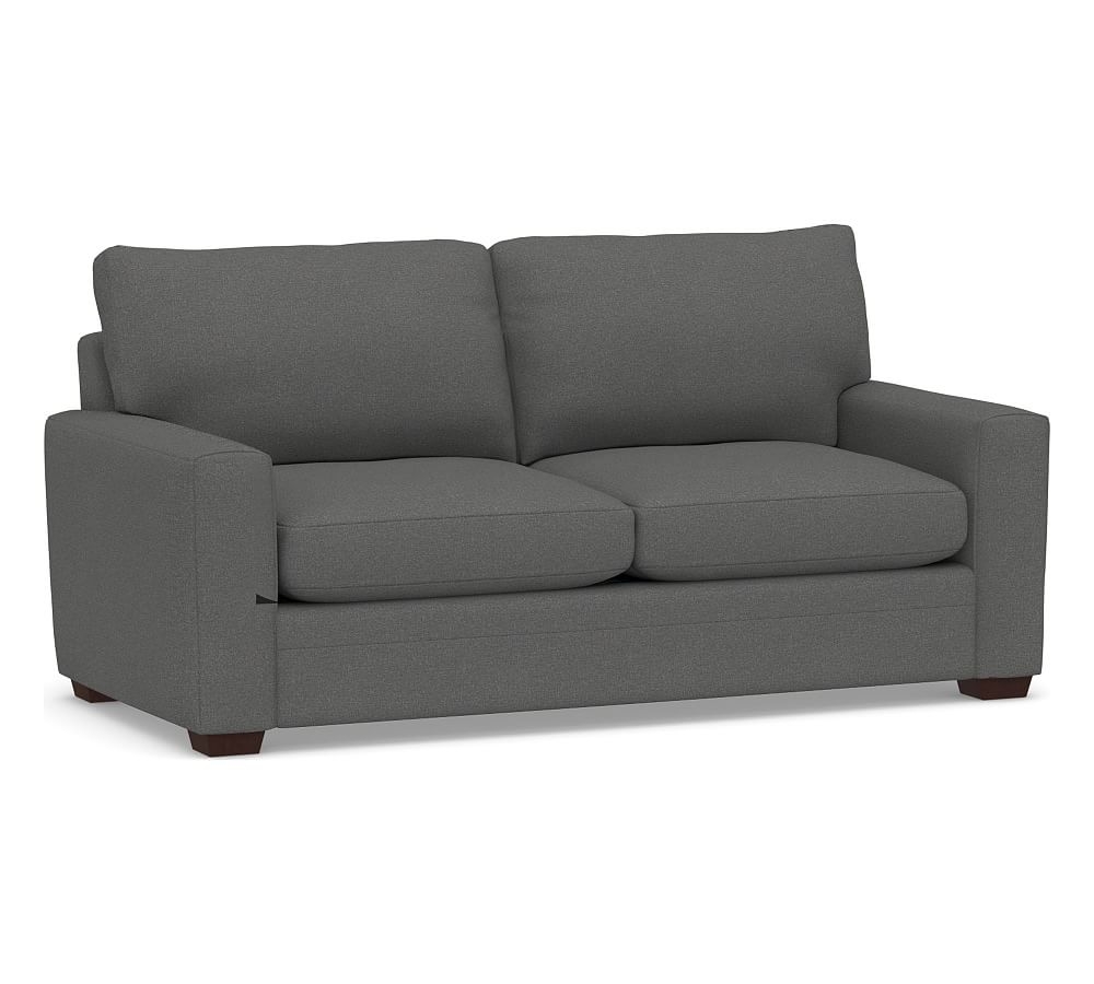 Pearce Modern Square Arm Upholstered Grand Sofa, Down Blend Wrapped Cushions, Park Weave Charcoal - Image 0
