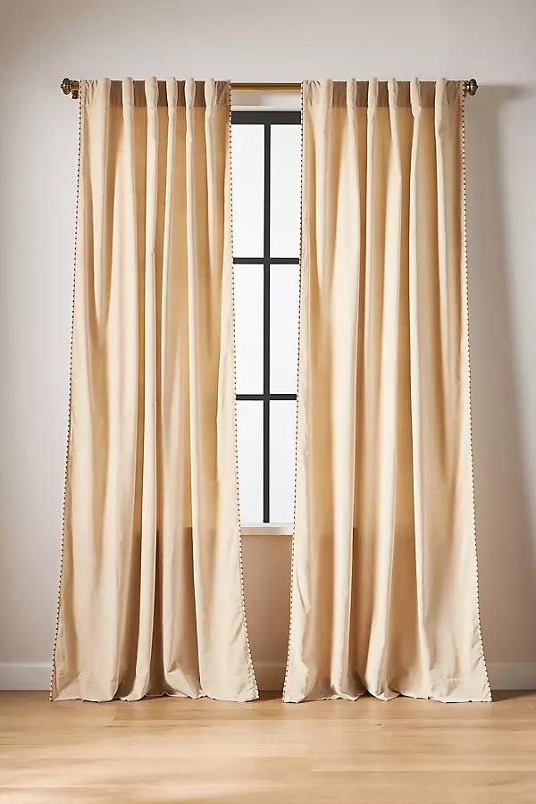 Milo Piped Velvet Curtain - Image 0