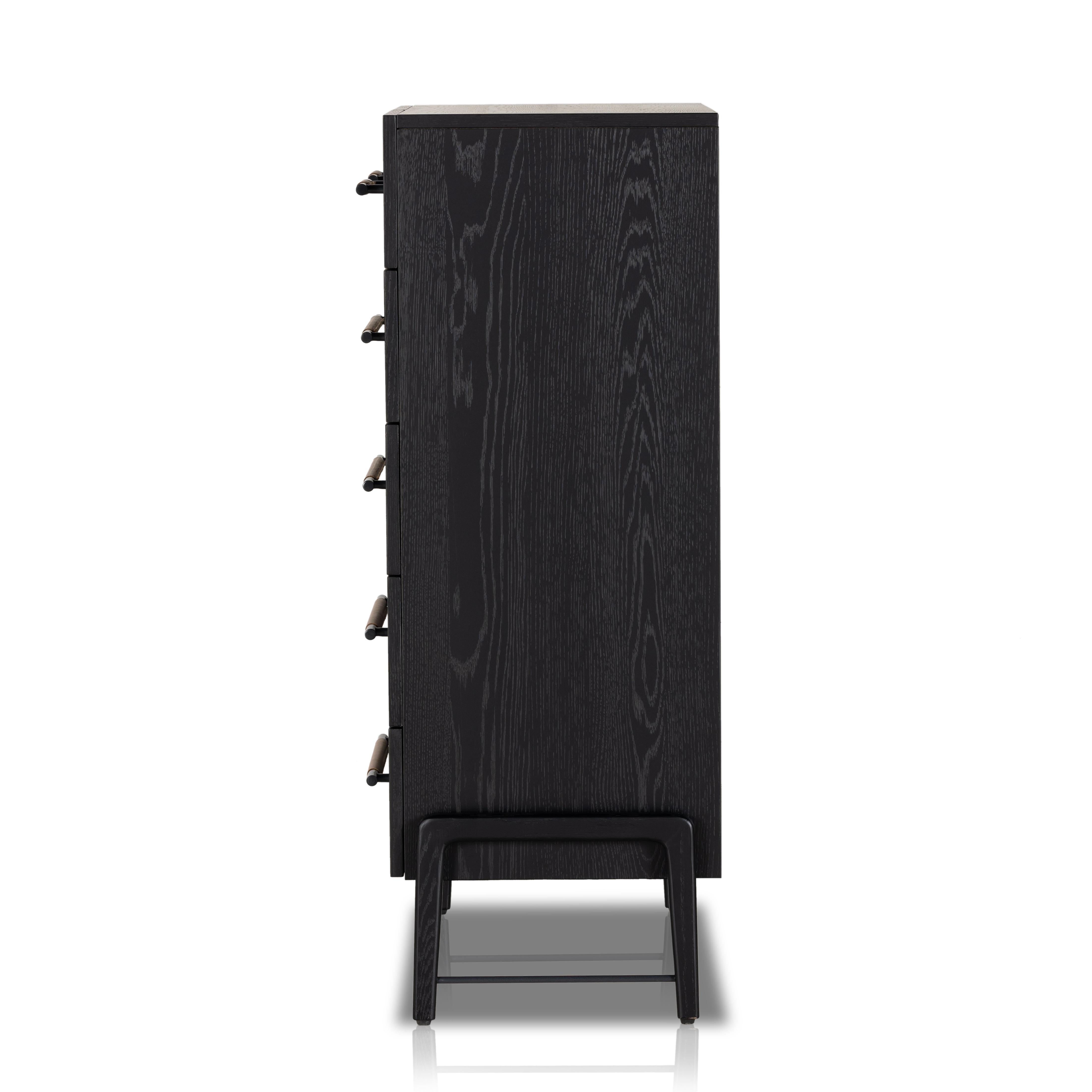 Rosedale 6 Drawer Tall Dresser-Ebony Oak - Image 5