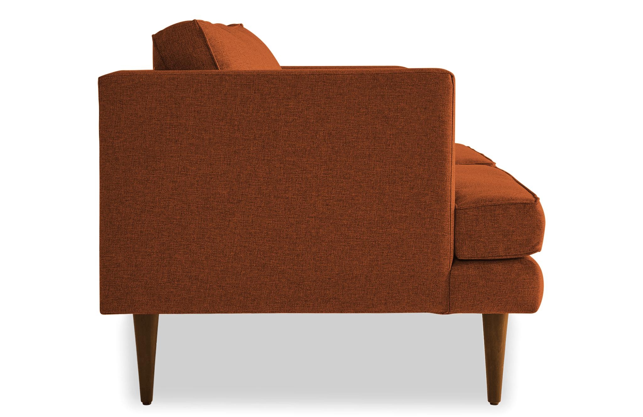 Orange Preston Mid Century Modern 68" Sofa - Vibe Sunkist - Mocha - Image 2