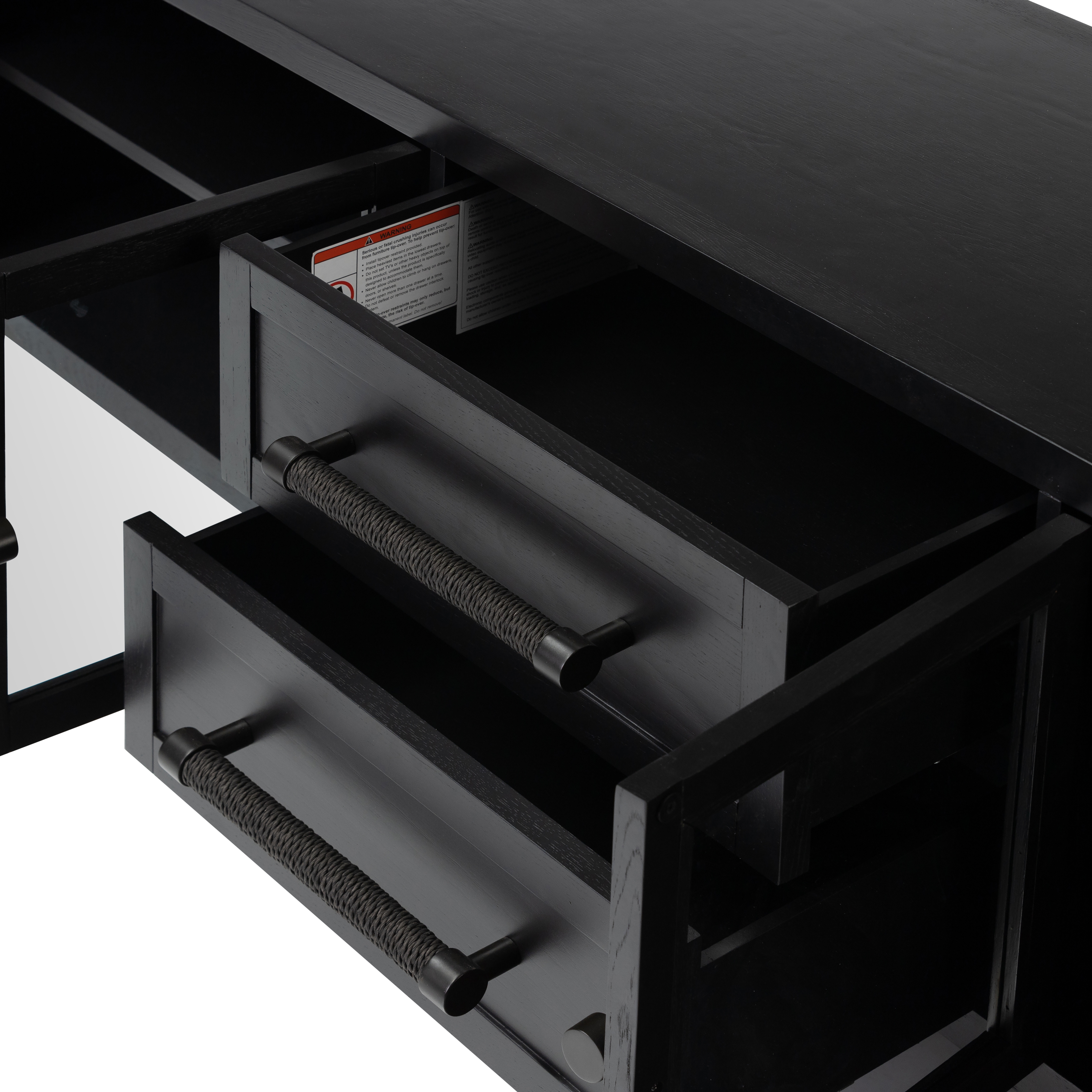 Laker Media Console - Black Oak Veneer - Image 8