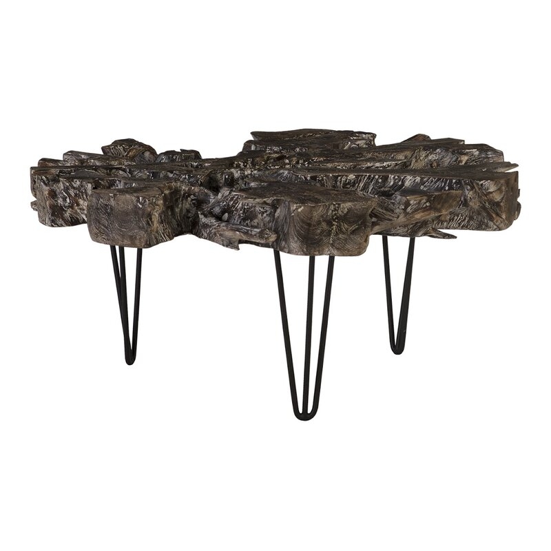 Phillips Collection Black Wash 3 Legs Coffee Table - Image 0