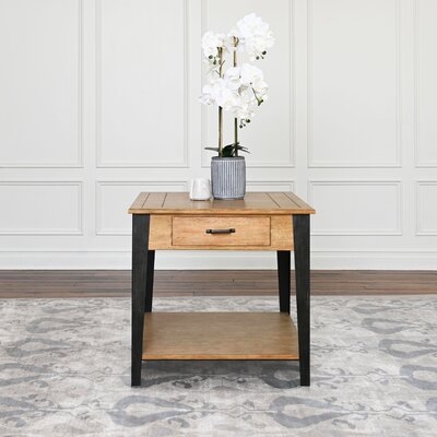 Henrik Solid Wood 1 - Drawer End Table with Storage - Image 0