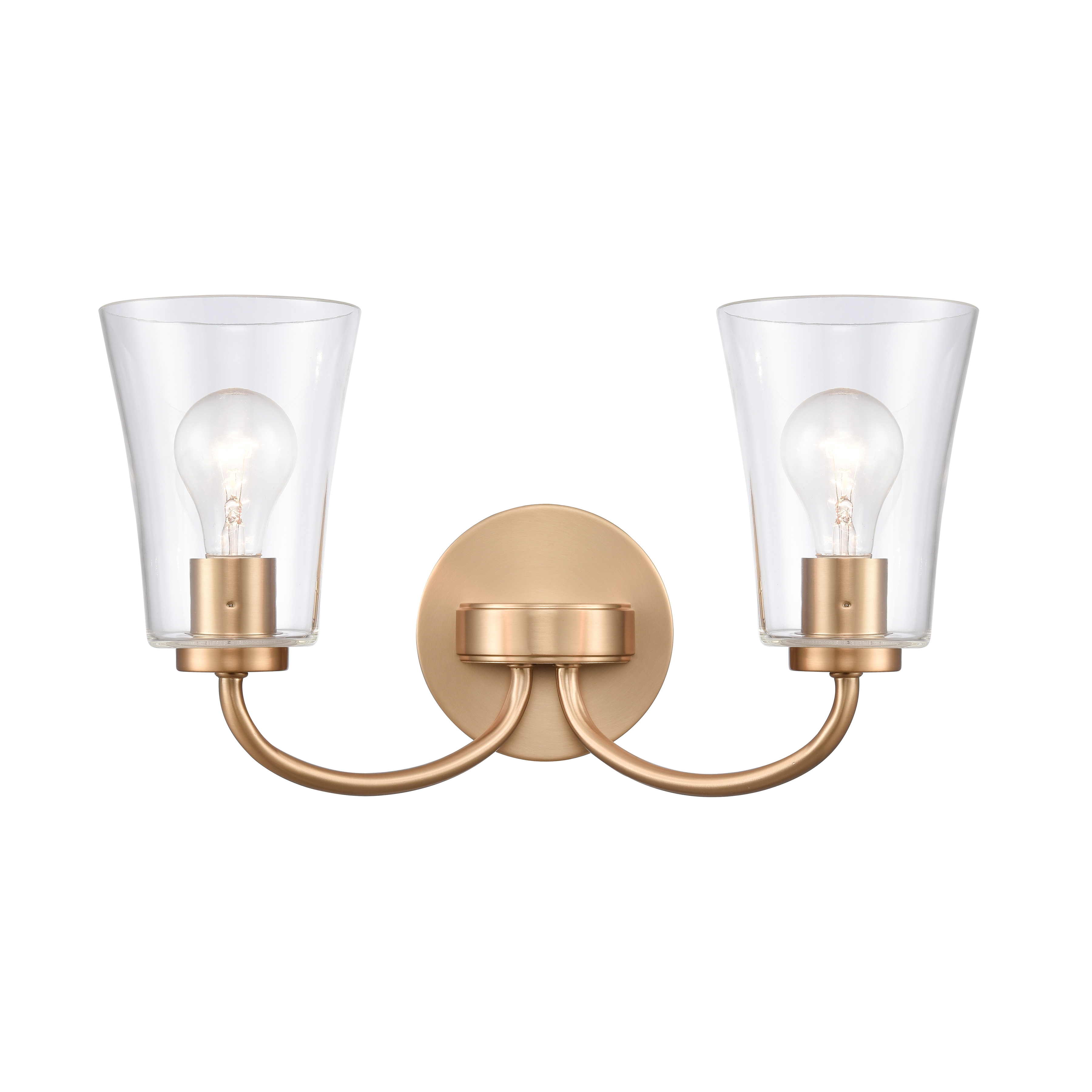 Emily 17'' Wide 2-Light Vanity Light - Brushed Gold - Image 0