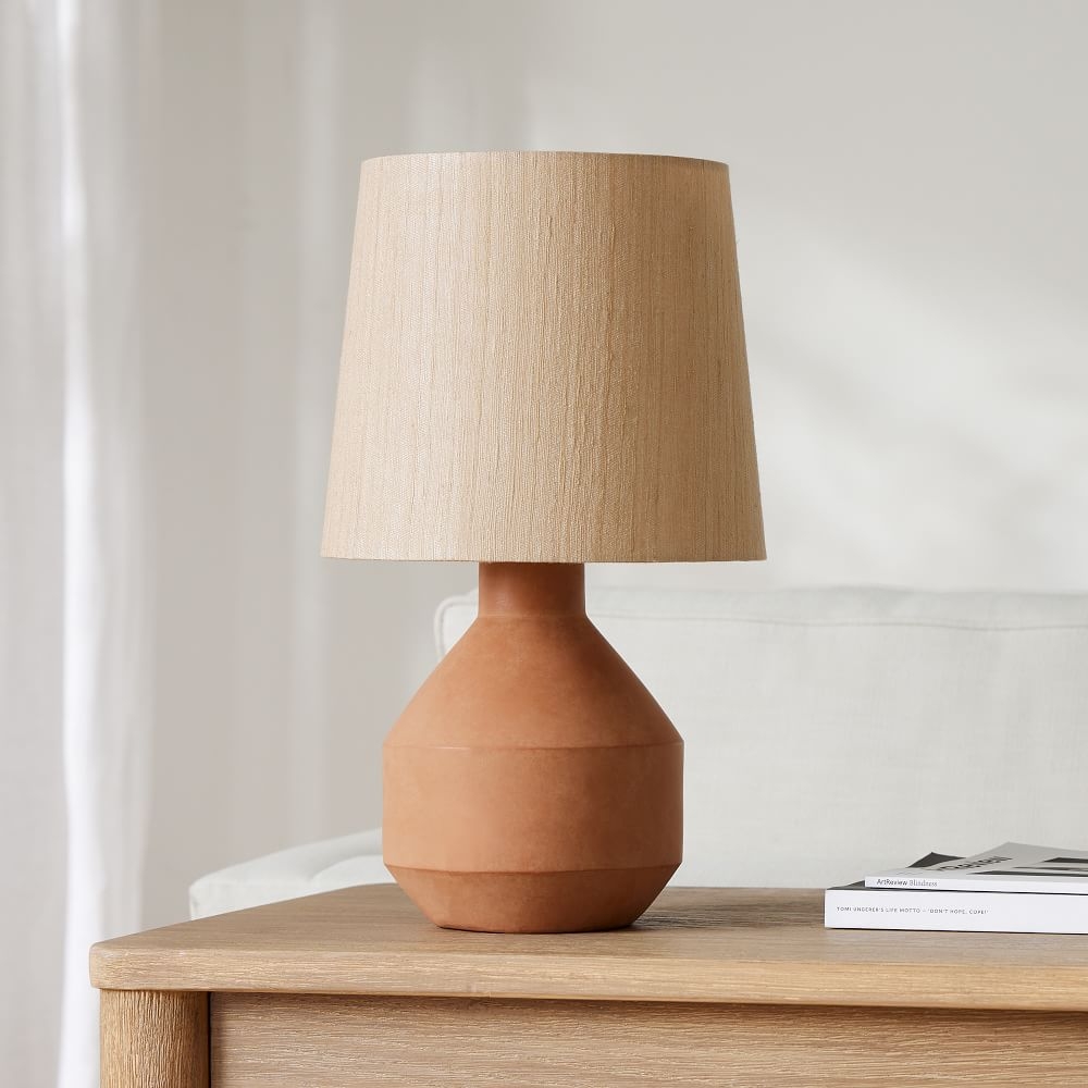 Brynn Table Lamp Terracotta Natural Linen (18") - Image 0