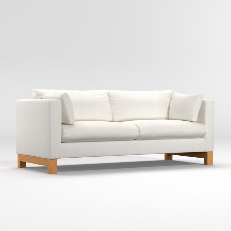 Pacific 2-Seat Track Arm Sofa with Wood Legs - Image 1