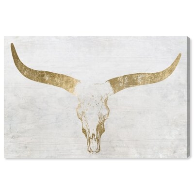 Animals Evening Desert Skull Sand Farm Animals - Wrapped Canvas Graphic Art Print - Image 0