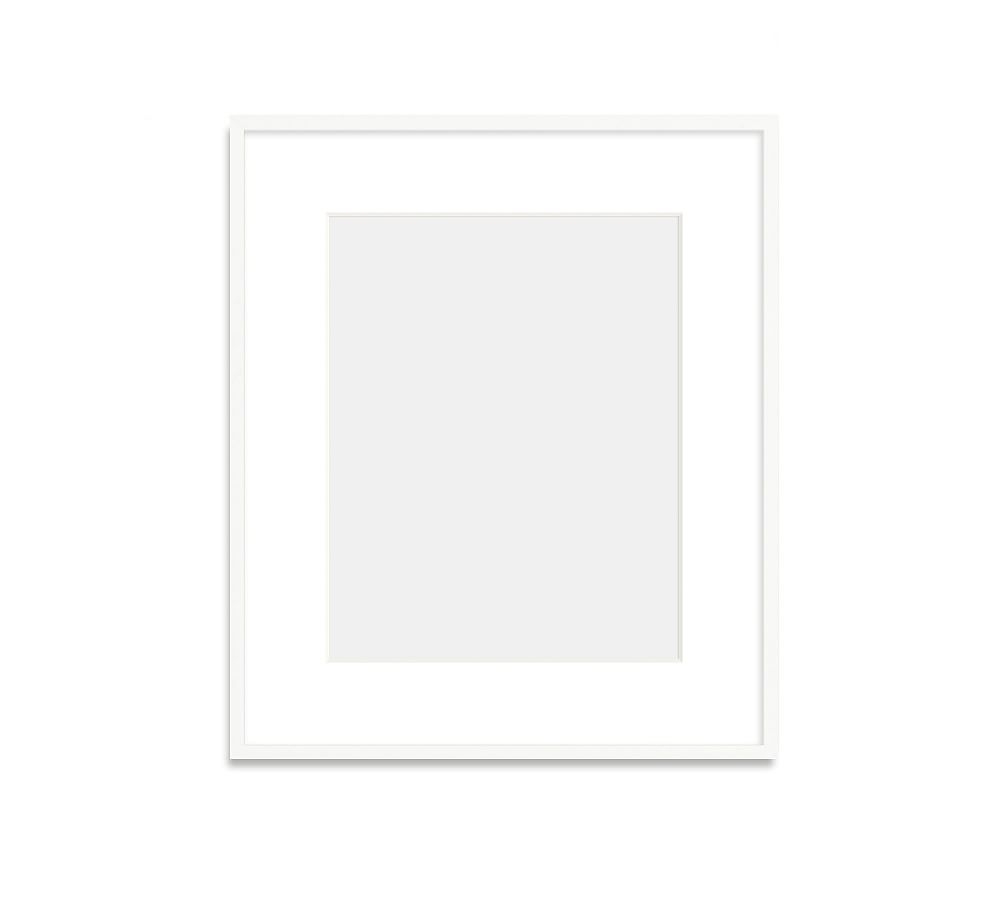 Metal Gallery Frame, 3" Mat, 11x14 - Bright White - Image 0