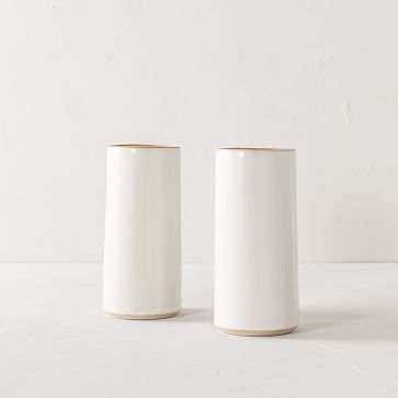 Minimal Cylinder White Vase - Image 1