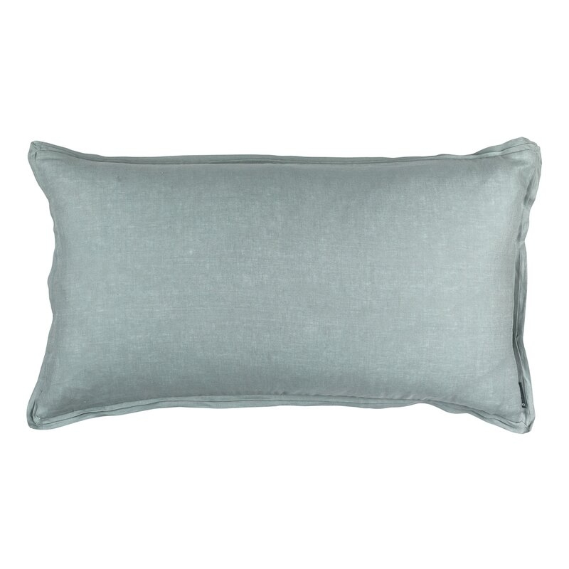 Lili Alessandra Bloom Linen Feathers Lumbar Pillow - Image 0