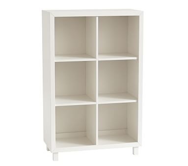 Vertical Cubby Bookcase, Simply White, UPS - Image 0