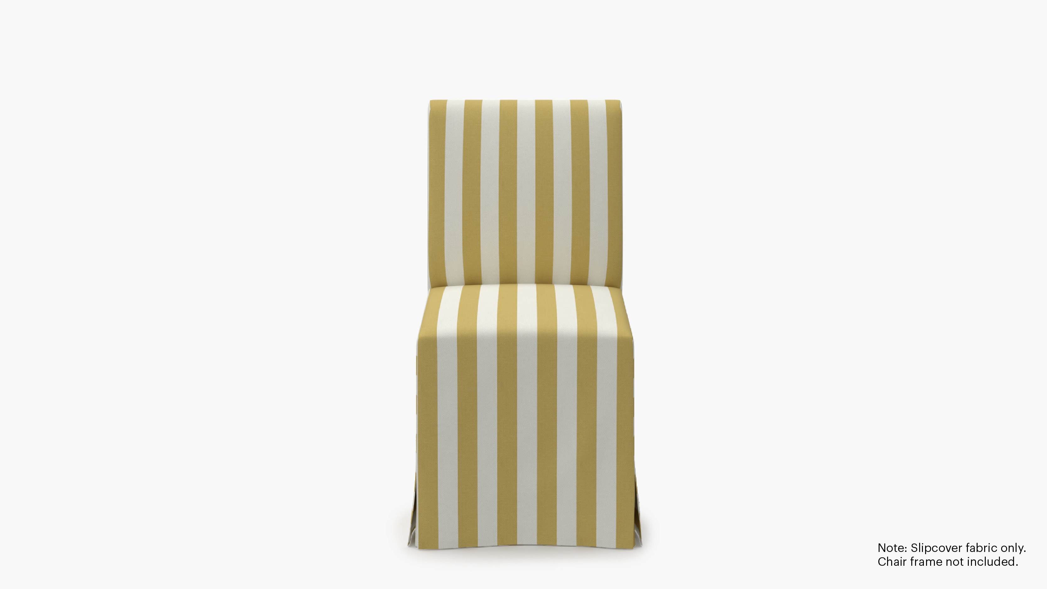 Slipcovered Signature Dining Chair - Cover Only, Citrine Cabana Stripe - Image 0