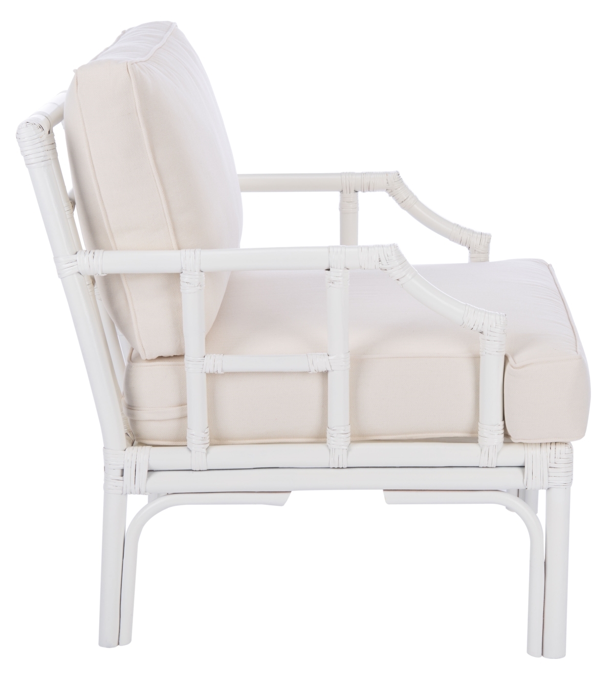 Kazumi Accent Chair W/ Cushion - White / White - Safavieh - Image 6