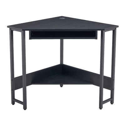 Triangle Computer Desk, Home Office Desk With Storage, Multifunction Writing Desk With Shelf - Image 0
