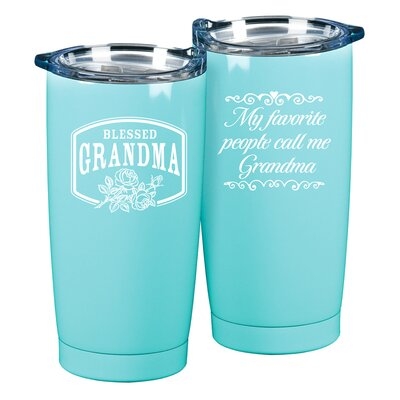 Blessed Grandma Favorite People 20 oz Double Wall Stainless Steel Travel Tumbler - Image 0