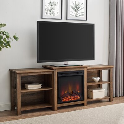 Woodbury TV Stand for TVs up to 78" with Electric Fireplace Included - Image 0