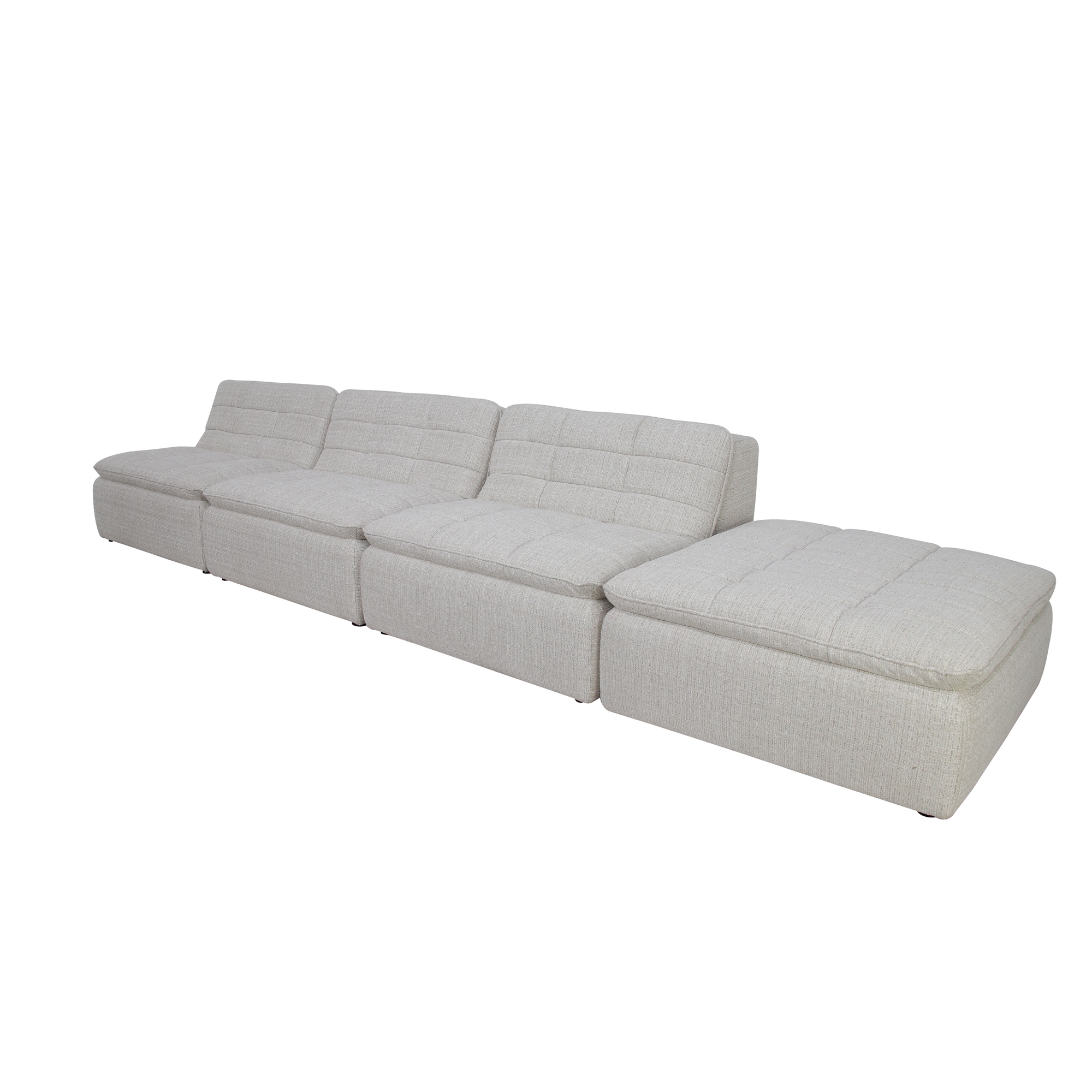 Lino Lounge Modular Sectional Textured Oat - Image 2