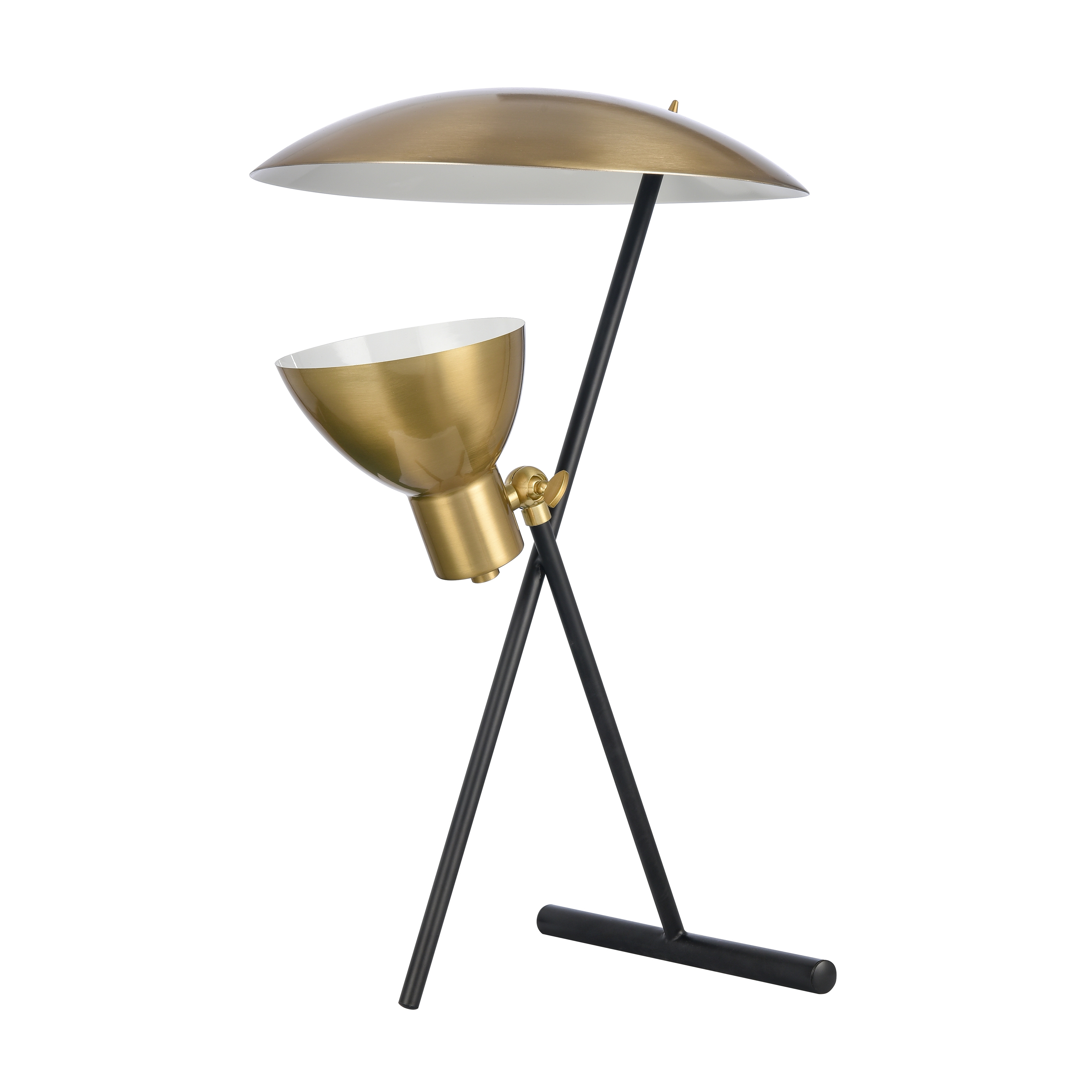 Wyman Square 19'' High 1-Light Desk Lamp - Satin Gold - Image 5