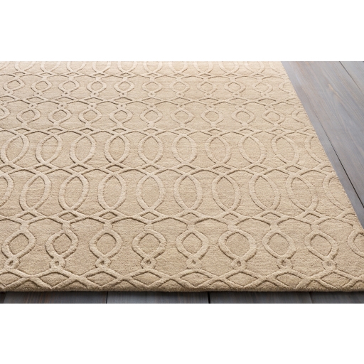 Etching Beige Indoor 2'6" x 8' Handmade Rug - Image 0