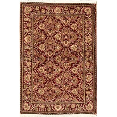 Hand Knotted Wool Wine/Beige Rug - Image 0