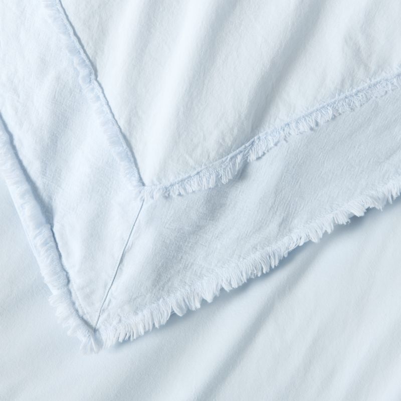 Favorite Washed Organic Cotton Pale Blue King Duvet Cover - Image 3