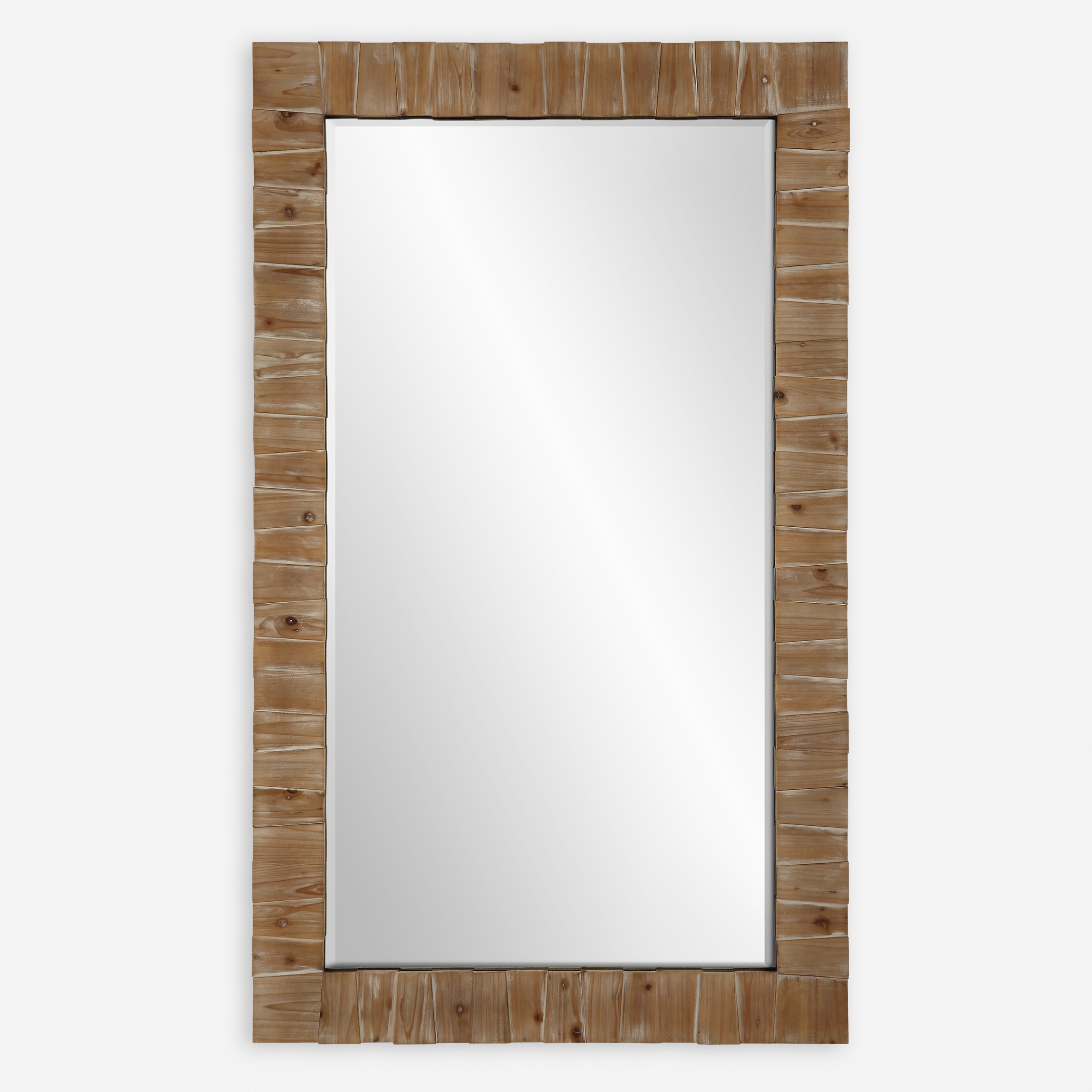 Ayanna Gray Washed Wood Mirror - Image 0