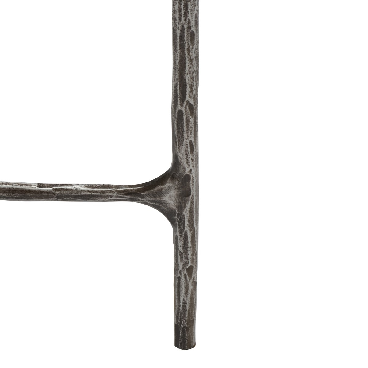 Jessa Oval Metal Coffee Table - Silver - Image 2