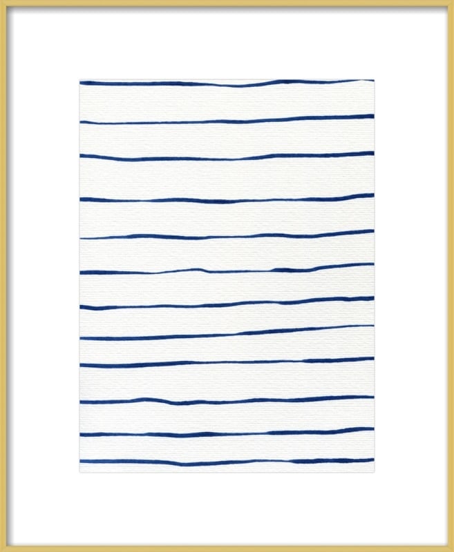 Blue Stripes by Georgiana Paraschiv for Artfully Walls - Image 0