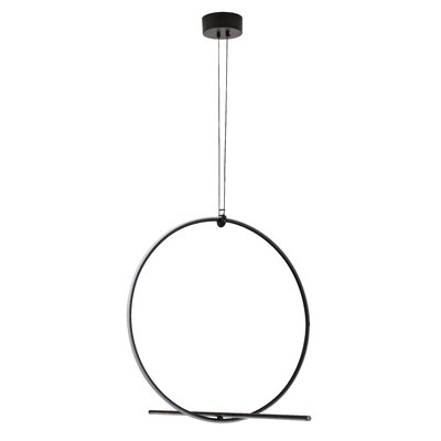 This Unique LED Chandelier Is In A Black Finish. The Frame Is Made Out Of Metal, And The LED Bulbs Are Integrated Into The Frame. It Also Comes With White Acrylic Diffusers. - Image 0