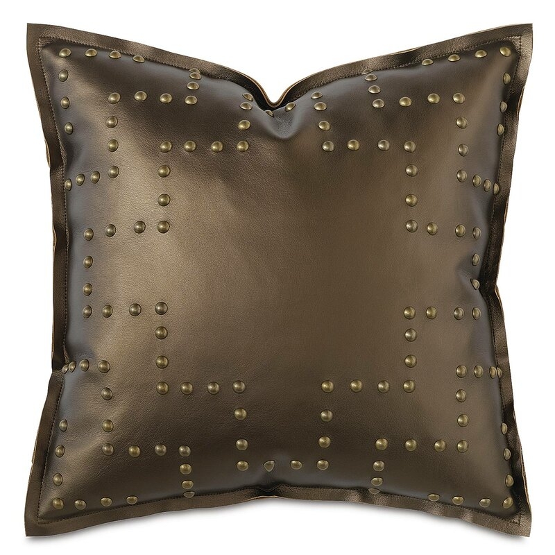 Eastern Accents Theo Faux Leather Throw Pillow Cover & Insert - Image 0