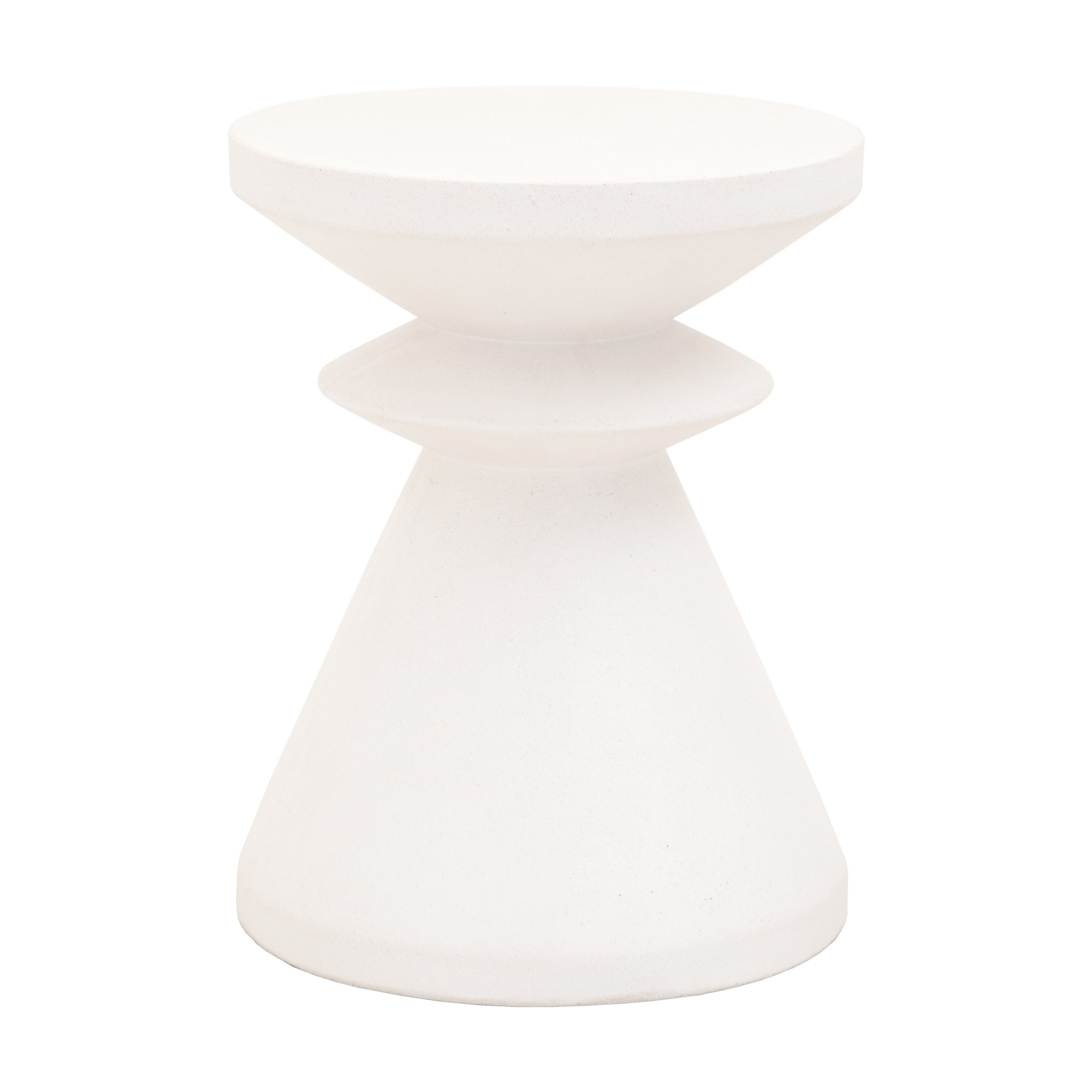 Pawn Concrete Accent Table, Ivory - Image 0