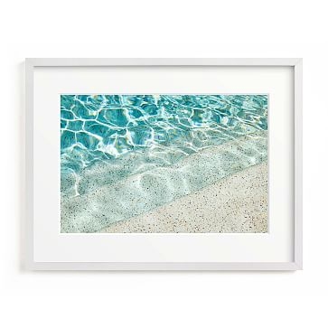 Minted Turquoise And Terrazzo, 24X18, Full Bleed Framed Print, Black Wood Frame - Image 1