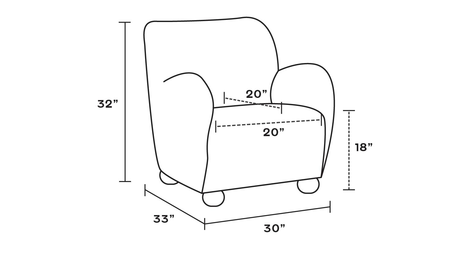 Bun Foot Accent Chair, Sheepskin, Natural - Image 1