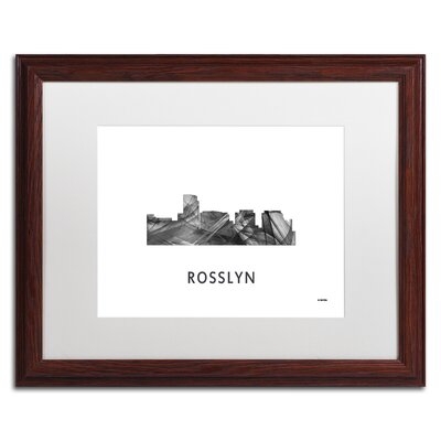 Rosslyn Virginia Skyline WB-BW by Marlene Watson - Picture Frame Graphic Art on Canvas - Image 0