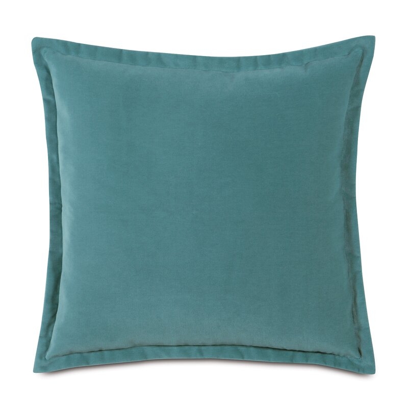 Eastern Accents Jackson Solid Velvet Pillow Size: 20" x 20", Color: Ocean - Image 0